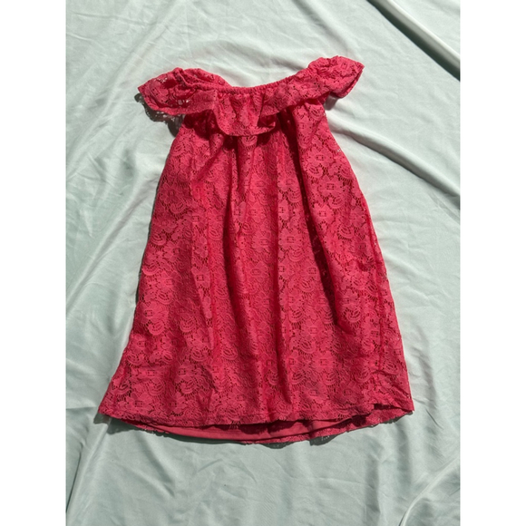 Girls Forever Me Dress Size 12 Pink Lace Off Shoulder - Picture 1 of 3